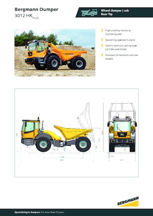 Tombereaux articulés Bergmann 3012HK Plus