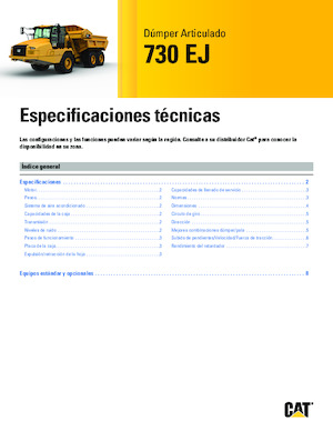 Tombereaux articulés Caterpillar 730 EJ