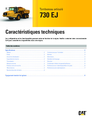 Tombereaux articulés Caterpillar 730 EJ