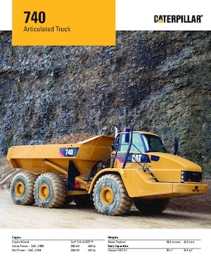 Tombereaux articulés Caterpillar 740