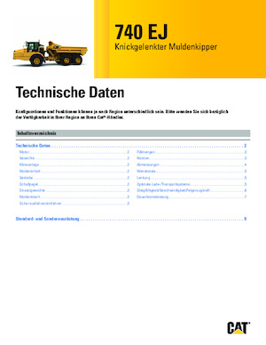 Tombereaux articulés Caterpillar 740 EJ