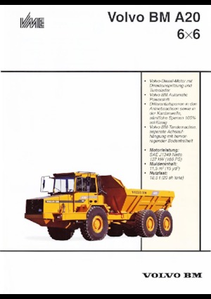 Tombereaux articulés Volvo A 20 6x6