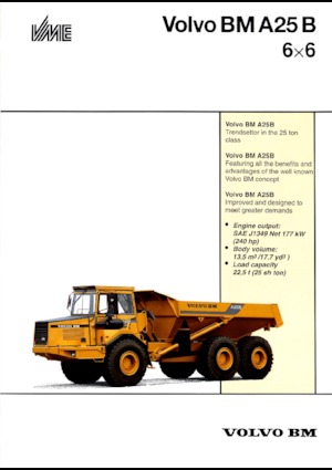 Tombereaux articulés Volvo A 25 B 6x6