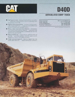 Tombereaux articulés Caterpillar D 40 D
