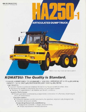 Tombereaux articulés Komatsu HA250-1