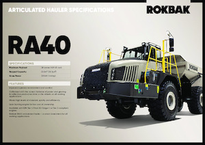 Tombereaux articulés Rokbak RA40