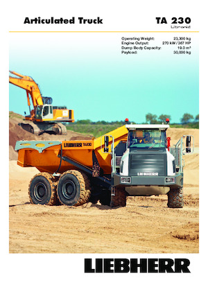 Tombereaux articulés Liebherr TA 230