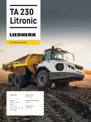 Tombereaux articulés Liebherr TA 230 Litronic