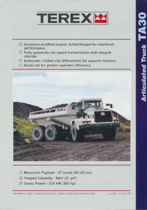 Tombereaux articulés Terex TA30D