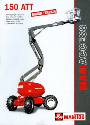 Nacelles à bras articulés sur roues Manitou 150 ATT