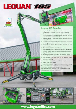 Nacelles à bras articulés sur roues Leguan 165 