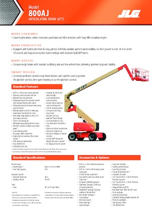 Nacelles à bras articulés sur roues JLG 800AJ