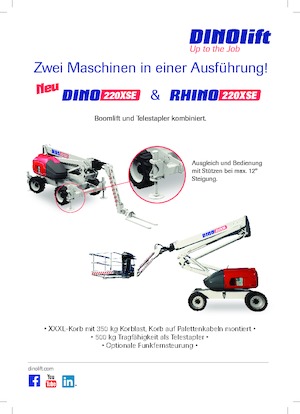 Nacelles à bras articulés sur roues Dino Lift Dino 220XSE
