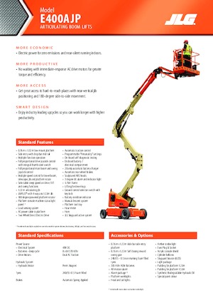 Nacelles à bras articulés sur roues JLG E400AJP