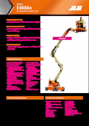 Nacelles à bras articulés sur roues JLG E400AN