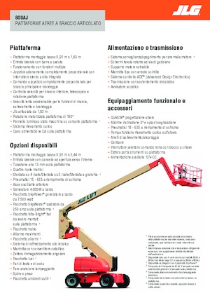 Nacelles à bras articulés sur roues JLG H800AJ