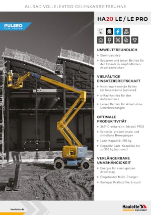 Nacelles à bras articulés sur roues Haulotte HA20 LE PRO