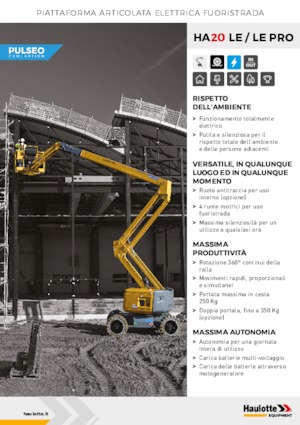 Nacelles à bras articulés sur roues Haulotte HA20 LE PRO