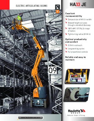 Nacelles à bras articulés sur roues Haulotte HA33 JE