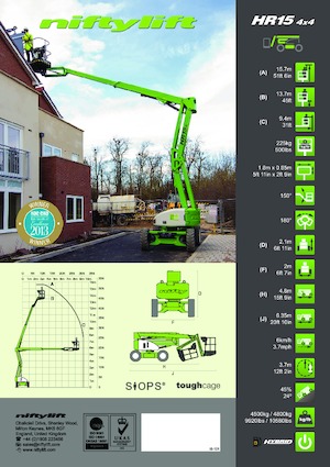 Nacelles à bras articulés sur roues Niftylift HR15D
