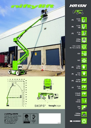 Nacelles à bras articulés sur roues Niftylift HR15N