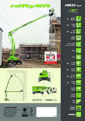 Nacelles à bras articulés sur roues Niftylift HR21D