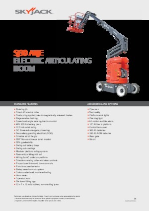 Nacelles à bras articulés sur roues Skyjack SJ 30 ARJE
