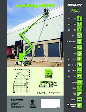 Nacelles à bras articulés sur roues Niftylift SP45N