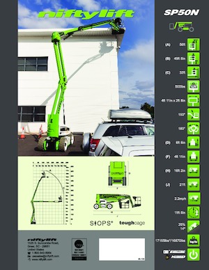 Nacelles à bras articulés sur roues Niftylift SP50N