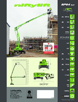Nacelles à bras articulés sur roues Niftylift SP64 4x4