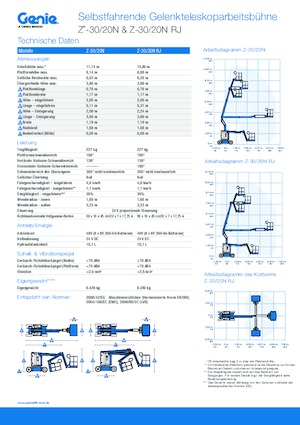 Nacelles à bras articulés sur roues Genie Z-30/20N RJ