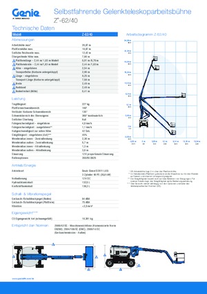 Nacelles à bras articulés sur roues Genie Z-62/40