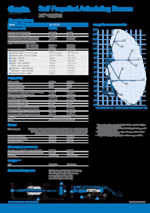 Nacelles à bras articulés sur roues Genie ZX-135/70