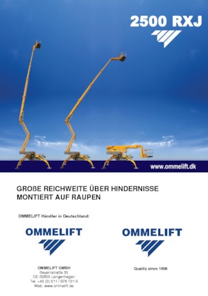 Nacelles à bras articulés sur chenilles OMMELIFT 2500 RXJ