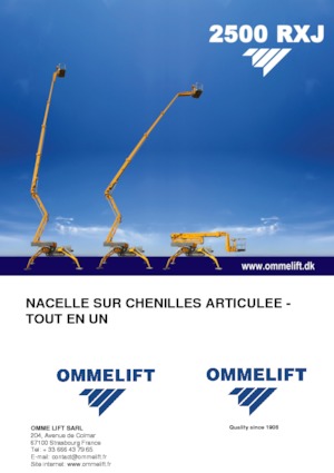 Nacelles à bras articulés sur chenilles OMMELIFT 2500 RXJ