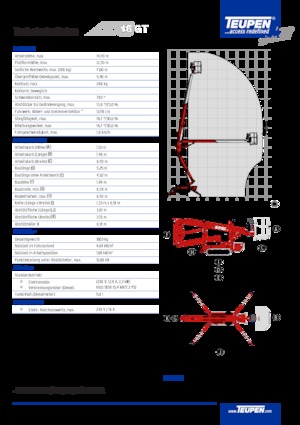 Nacelles à bras articulés sur chenilles TEUPEN LEO15GT
