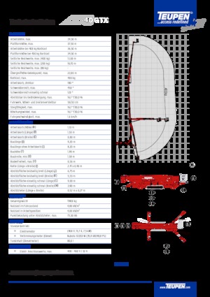Nacelles à bras articulés sur chenilles TEUPEN LEO40GTX