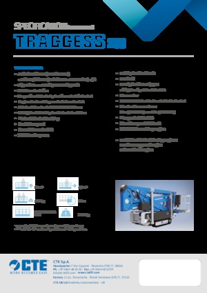 Nacelles à bras articulés sur chenilles CTE Traccess 200