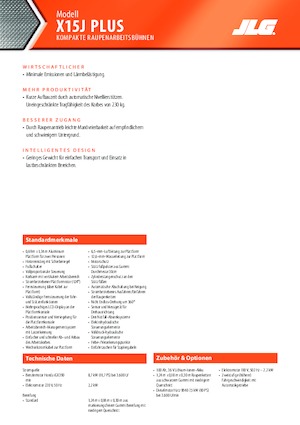 Nacelles à bras articulés sur chenilles JLG X15J Plus