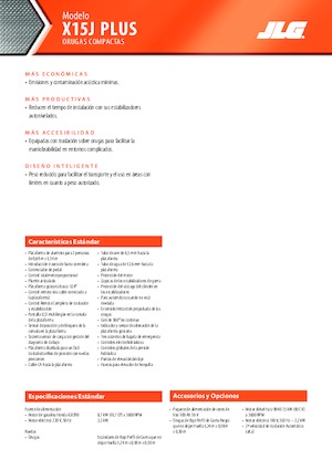 Nacelles à bras articulés sur chenilles JLG X15J Plus