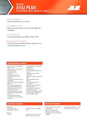 Nacelles à bras articulés sur chenilles JLG X15J Plus