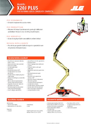 Nacelles à bras articulés sur chenilles JLG X20J Plus