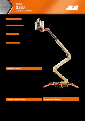 Nacelles à bras articulés sur chenilles JLG X23J