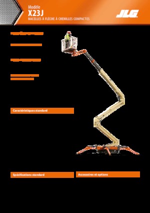 Nacelles à bras articulés sur chenilles JLG X23J