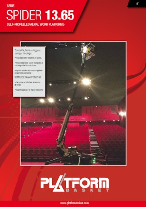Nacelles télescopiques sur chenilles Platform Basket SPIDER 13.65
