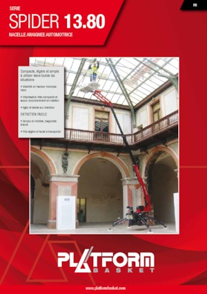 Nacelles télescopiques sur chenilles Platform Basket SPIDER 13.80