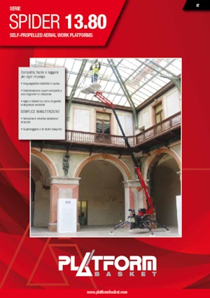 Nacelles télescopiques sur chenilles Platform Basket SPIDER 13.80