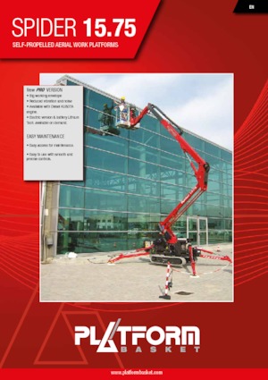 Nacelles à bras articulés sur chenilles Platform Basket SPIDER 15.75 PRO