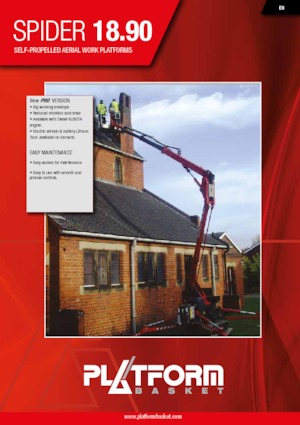 Nacelles à bras articulés sur chenilles Platform Basket SPIDER 18.90 PRO