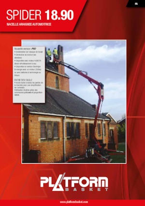 Nacelles à bras articulés sur chenilles Platform Basket SPIDER 18.90 PRO